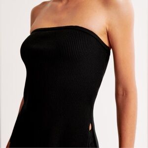 Abercrombie & Fitch Sweater Tube Top | Ribbed Black